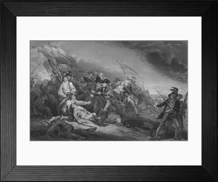 Framed Print : Battle of Bunkers Hill, 1859. Artist: JC Armytage Framed Print : Battle of Bunkers Hill, 1859. Artist: JC Armytage
