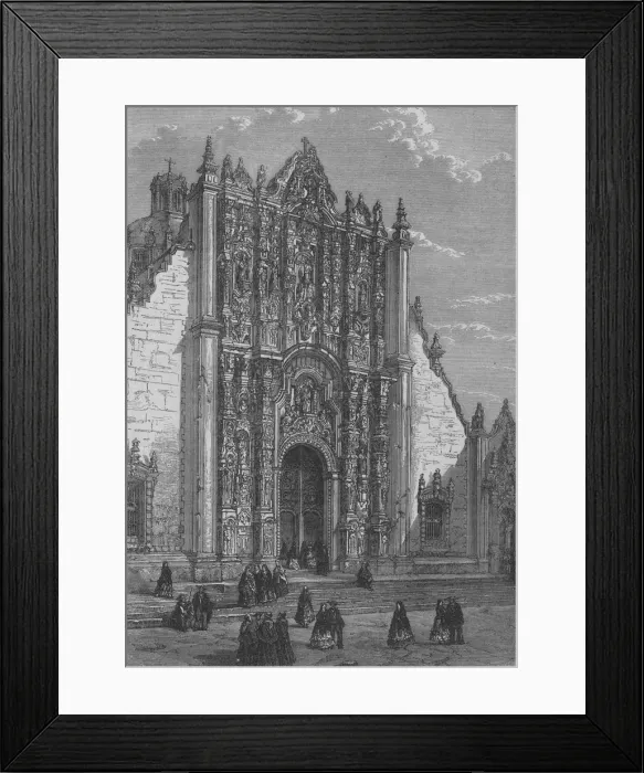 Framed Print : Entrance to the Cathedral of Mexico, c1890 Framed Print : Entrance to the Cathedral of Mexico, c1890