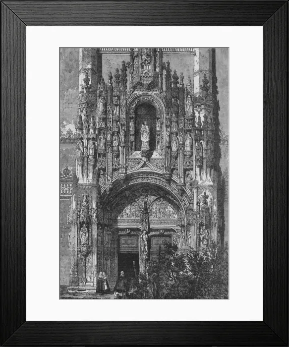 Framed Print : South Front of Monastery of Santa Maria at Belem, c1890 Framed Print : South Front of Monastery of Santa Maria at Belem, c1890