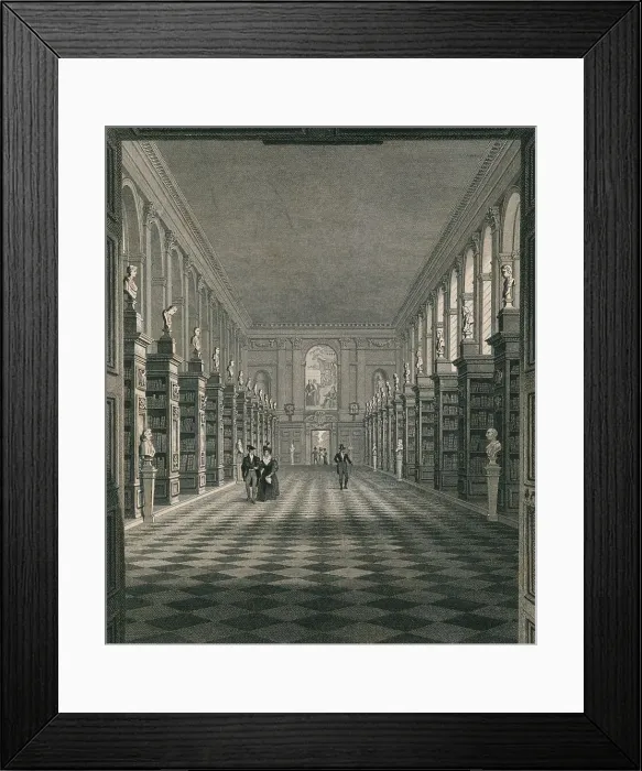 Framed Print : Library, Trinity College, Cambridge, c1820. Artists: James Sargant Storer, Henry Sargant Storer Framed Print : Library, Trinity College, Cambridge, c1820. Artists: James Sargant Storer, Henry Sargant Storer