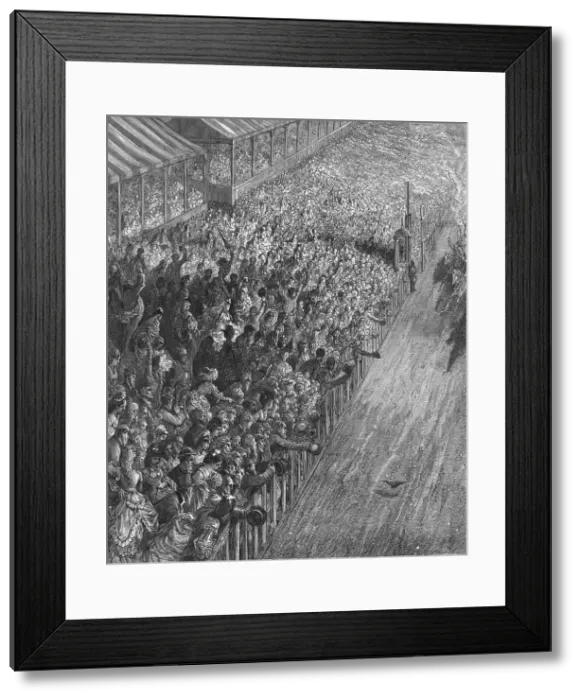 Framed Print : Finish of the Race, 1872. Artist: Adolphe Francois Pannemaker Framed Print : Finish of the Race, 1872. Artist: Adolphe Francois Pannemaker