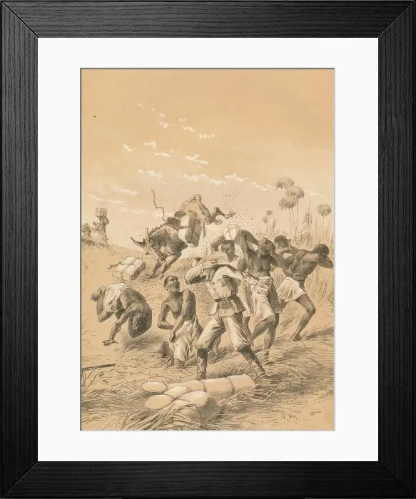Framed Print : Travelers Stung By Bees, c1880 Framed Print : Travelers Stung By Bees, c1880