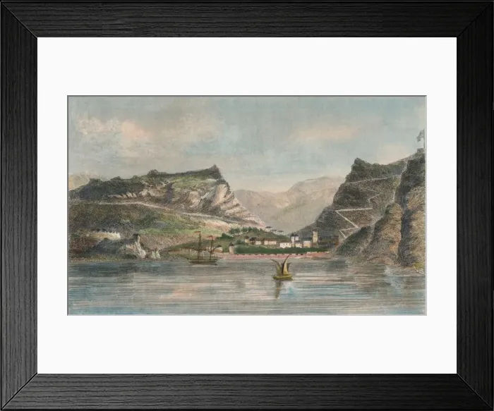 Framed Print : Vue de Jams Town, c19th century Framed Print : Vue de Jams Town, c19th century