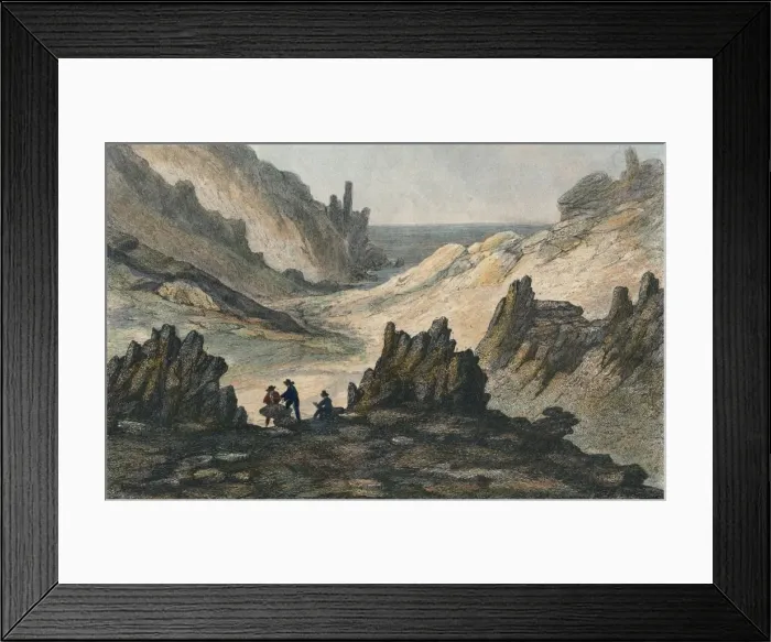 Framed Print : Ravins Volcaniques et Montagne de Cendre, c19th century Framed Print : Ravins Volcaniques et Montagne de Cendre, c19th century