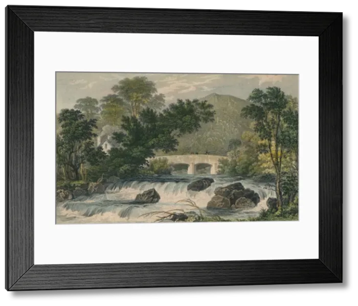 Framed Print : Shaugh Bridge, Bickleigh Vale, Devonshire, 1829. Artist: MJ Starling Framed Print : Shaugh Bridge, Bickleigh Vale, Devonshire, 1829. Artist: MJ Starling