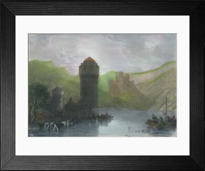 Framed Print : Tower of Niederlahnstein, 19th cenrury. Artist: Edward Goodall Framed Print : Tower of Niederlahnstein, 19th cenrury. Artist: Edward Goodall