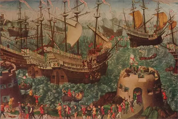 The Embarkation of Henry VIII at Dover c1540