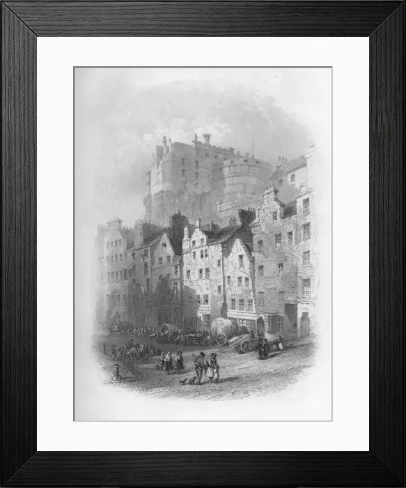 Framed Print : The Grass Market, Edinburgh, 1859. Artist: Charles Cousen Framed Print : The Grass Market, Edinburgh, 1859. Artist: Charles Cousen
