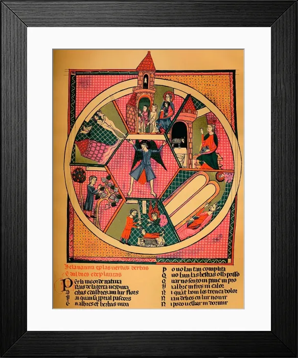Framed Print : Breviari d Amor, 15th century (1947). Artist: Matfre Ermengau Framed Print : Breviari d Amor, 15th century (1947). Artist: Matfre Ermengau