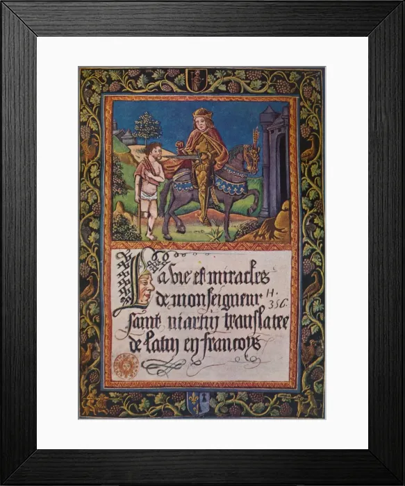 Framed Print : La vie et miracles de monseigneur saint Martin, 1496 (1947) Framed Print : La vie et miracles de monseigneur saint Martin, 1496 (1947)