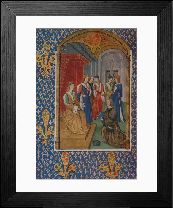 Framed Print : Les livres du gouvernement des roys et des princes, 14th century (1947). Artist: Giles of Rome Framed Print : Les livres du gouvernement des roys et des princes, 14th century (1947). Artist: Giles of Rome