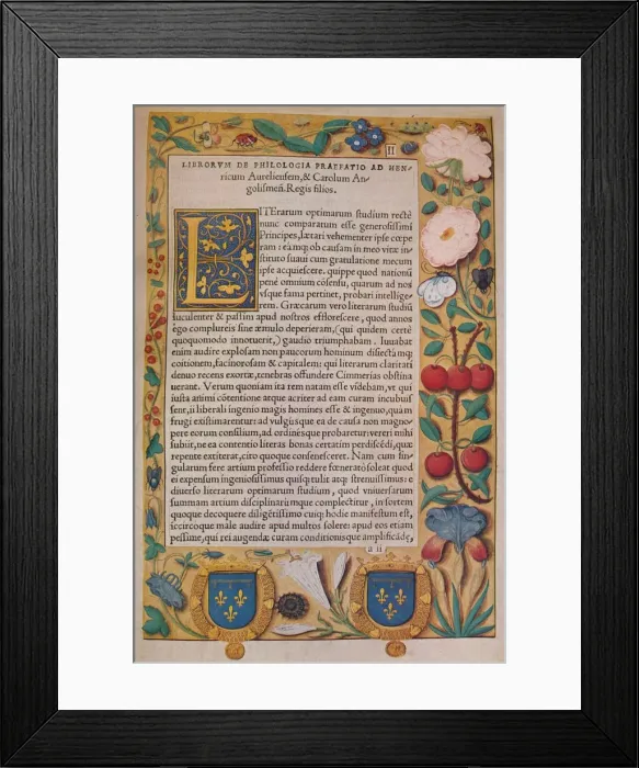 Framed Print : De Philologia, c1530 (1947). Artist: Guillaume Bude Framed Print : De Philologia, c1530 (1947). Artist: Guillaume Bude