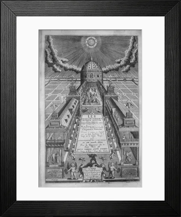 Framed Print : Title page of Les Images Des Deux Philostrates, 1615 (1947). Artist: Leonard Gaultier Framed Print : Title page of Les Images Des Deux Philostrates, 1615 (1947). Artist: Leonard Gaultier
