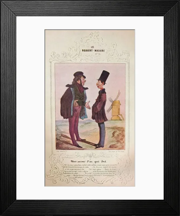 Framed Print : Les Cent et un Robert Macaire, 1840 (1947). Artist: Honore Daumier Framed Print : Les Cent et un Robert Macaire, 1840 (1947). Artist: Honore Daumier