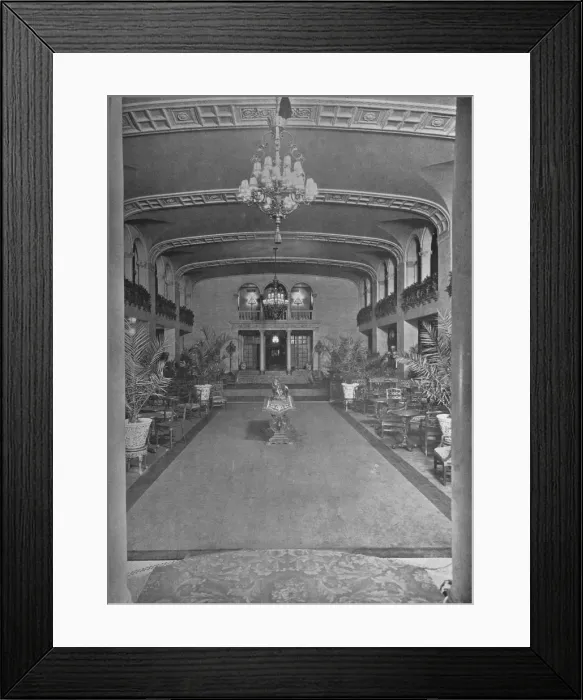 Framed Print : View from the lobby across the ballroom, Hotel Statler, Buffalo, New York, 1923 Framed Print : View from the lobby across the ballroom, Hotel Statler, Buffalo, New York, 1923