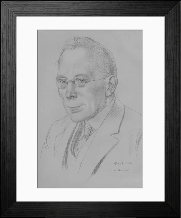 Framed Print : Campbell Dodgson, Keeper of Prints and Drawings, British Museum, 1912-32, 1932. Artist: Randolph Schwabe Framed Print : Campbell Dodgson, Keeper of Prints and Drawings, British Museum, 1912-32, 1932. Artist: Randolph Schwabe