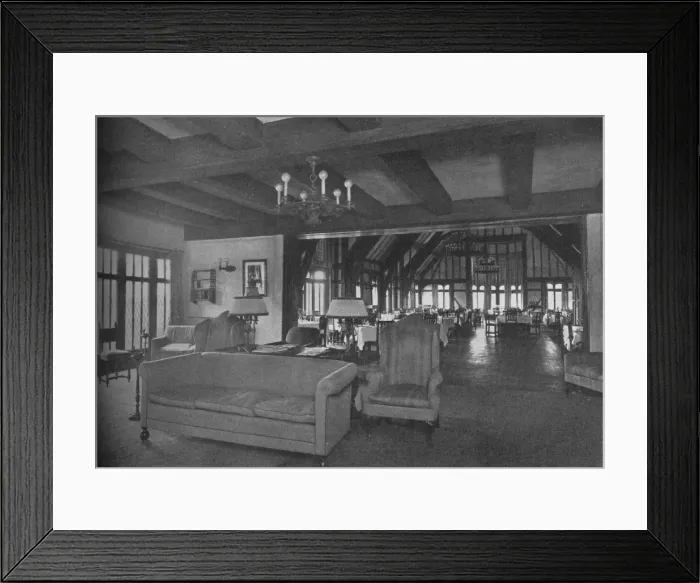 Framed Print : View of the dining room from the lounge, Glen View Club, Glenview, Illinois, 1925 Framed Print : View of the dining room from the lounge, Glen View Club, Glenview, Illinois, 1925
