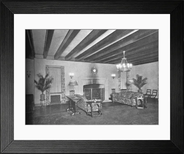 Framed Print : Detail, living room, Bonnie Briar Country Club, Larchmont, New York, 1925 Framed Print : Detail, living room, Bonnie Briar Country Club, Larchmont, New York, 1925