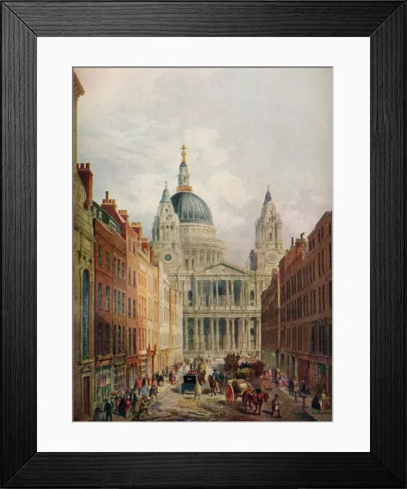 Framed Print : St Pauls Cathedral, Looking Up Ludgate Hill, London, 1925. Artist: Lloyd Brothers Framed Print : St Pauls Cathedral, Looking Up Ludgate Hill, London, 1925. Artist: Lloyd Brothers