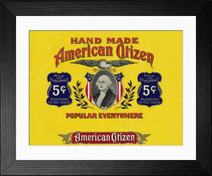 Framed Print : Hand Made American Citizen, c20th century Framed Print : Hand Made American Citizen, c20th century