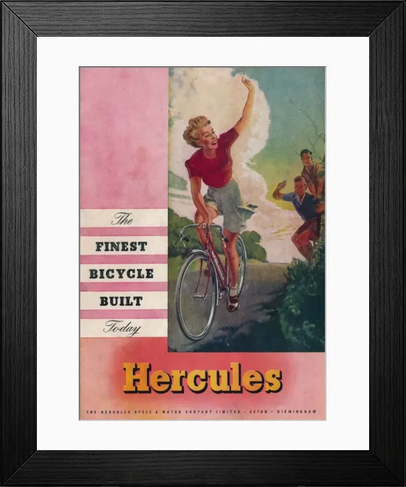 Framed Print : Hercules - The Finest Bicycle Built, c1930 Framed Print : Hercules - The Finest Bicycle Built, c1930