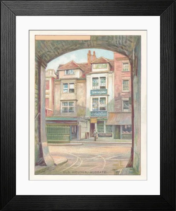 Framed Print : Old Houses, Aldgate, 1929