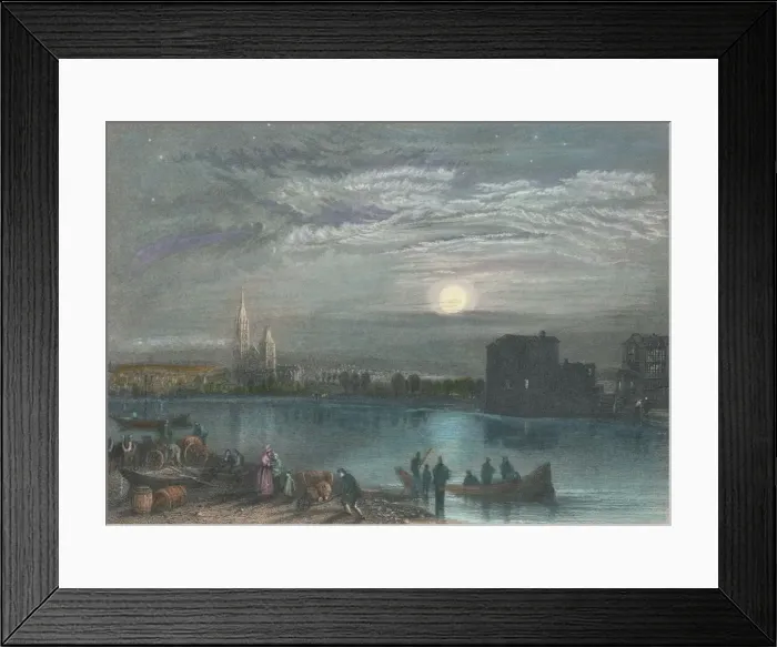 Framed Print : Saint Denis, 1835. Artist: William Miller Framed Print : Saint Denis, 1835. Artist: William Miller