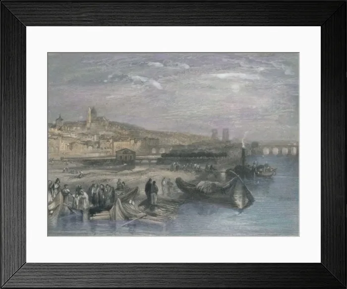 Framed Print : Melun, 1835. Artist:s Fisher Framed Print : Melun, 1835. Artist:s Fisher