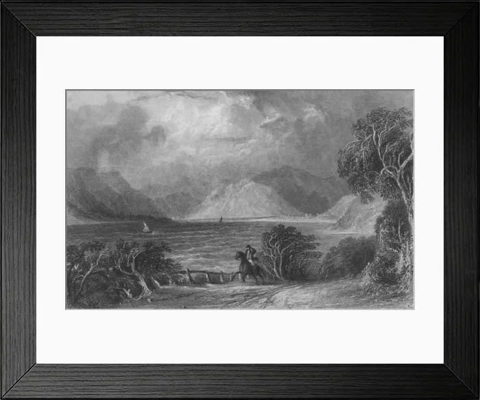 Framed Print : Ullswater from Pooly Bridge, c1835. Artist: William Miller Framed Print : Ullswater from Pooly Bridge, c1835. Artist: William Miller