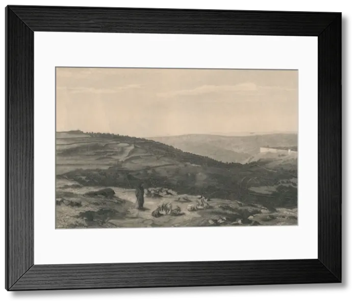 Framed Print : Mount of Olives & Valley of Jehoshaphat, 1871. Artist: D Mitchell Framed Print : Mount of Olives & Valley of Jehoshaphat, 1871. Artist: D Mitchell