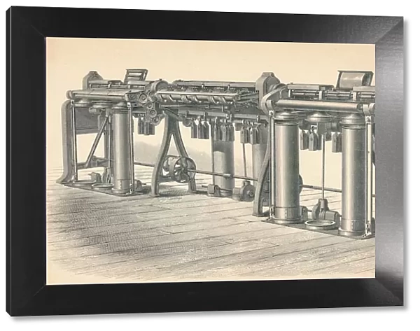 Drawing Frame, by Platt, Brothers & Co. Oldham, 1874. Artist: GB Smith