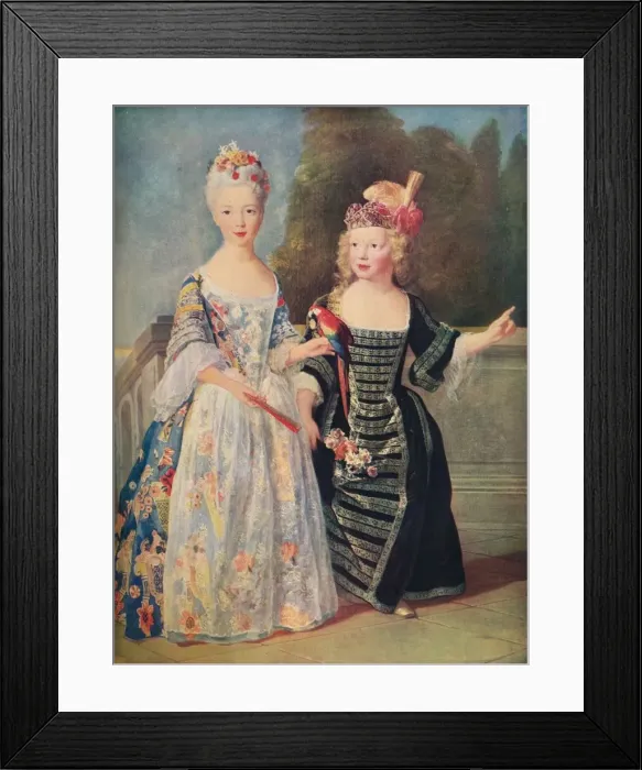 Framed Print : Mademoiselle De Bethisy and her brother, c1715, (1911). Artists: Unknown, Alexis Simon Belle Framed Print : Mademoiselle De Bethisy and her brother, c1715, (1911). Artists: Unknown, Alexis Simon Belle