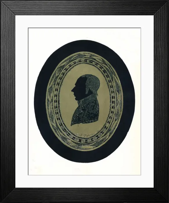 Framed Print : Silhouette Portrait of a Man, 18th century, (1911). Artist: Farberger Framed Print : Silhouette Portrait of a Man, 18th century, (1911). Artist: Farberger