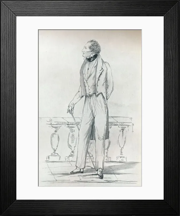 Framed Print : Byron, c1820s, (1911). Artist: Count d Orsay Framed Print : Byron, c1820s, (1911). Artist: Count d Orsay