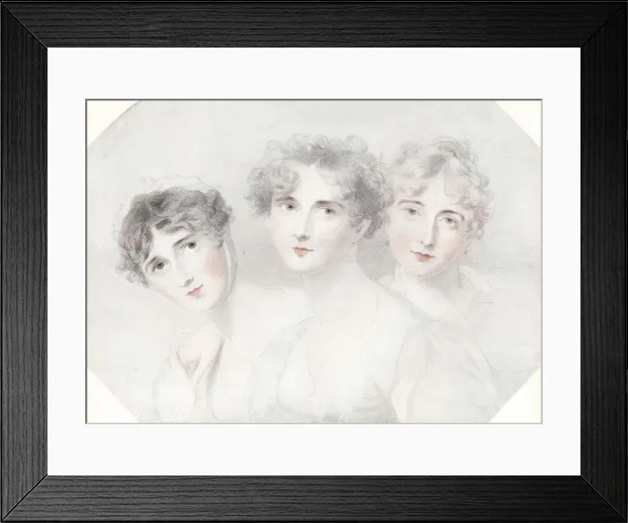 Framed Print : Lady Bagot, Viscountess Burghersh and Lady Fitzroy Somerset, 1827, (1911). Artist: Thomas Lawrence Framed Print : Lady Bagot, Viscountess Burghersh and Lady Fitzroy Somerset, 1827, (1911). Artist: Thomas Lawrence