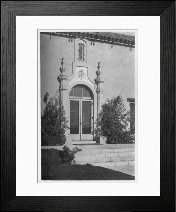Framed Print : Entrance detail, Los Angeles Tennis Club, Los Angeles, California, 1925 Framed Print : Entrance detail, Los Angeles Tennis Club, Los Angeles, California, 1925