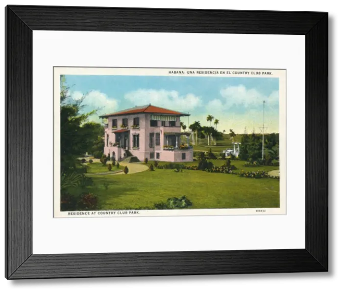Framed Print : Habana: Una Residencia En El Country Club Park. Residence at Country Club Park, c1910 Framed Print : Habana: Una Residencia En El Country Club Park. Residence at Country Club Park, c1910
