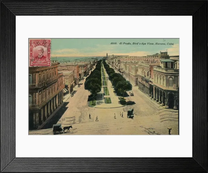 Framed Print : El Prado, Birds Eye View, Havana, Cuba, 1911 Framed Print : El Prado, Birds Eye View, Havana, Cuba, 1911