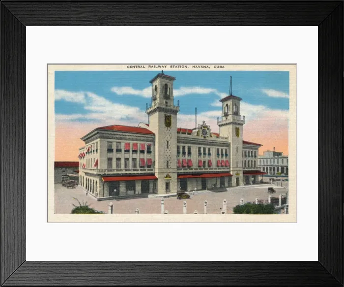 Framed Print : Central Railway Station, Havana, Cuba, c1910 Framed Print : Central Railway Station, Havana, Cuba, c1910