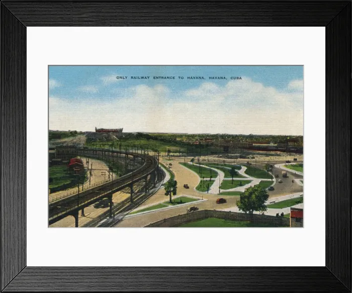 Framed Print : Only Railway Entrance to Havana, Havana, Cuba, c1910 Framed Print : Only Railway Entrance to Havana, Havana, Cuba, c1910