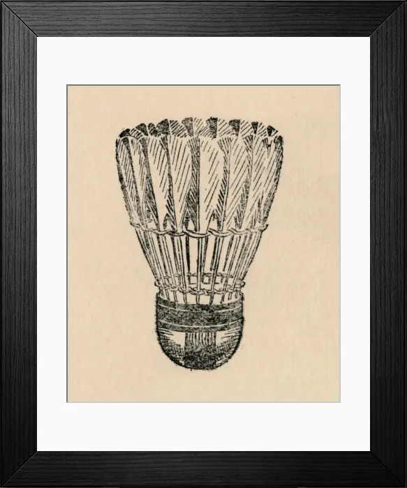 Framed Print : Shuttle - Badminton, 1912 Framed Print : Shuttle - Badminton, 1912