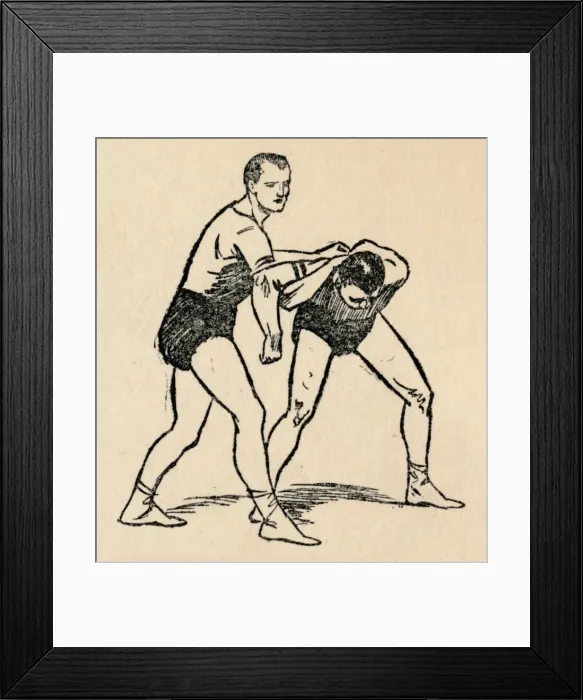 Framed Print : Wrestling, 1912 Framed Print : Wrestling, 1912