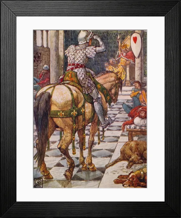 Framed Print : Percival Obtains the Shield of the Beating Heart, 1911. Artist: Walter Crane Framed Print : Percival Obtains the Shield of the Beating Heart, 1911. Artist: Walter Crane