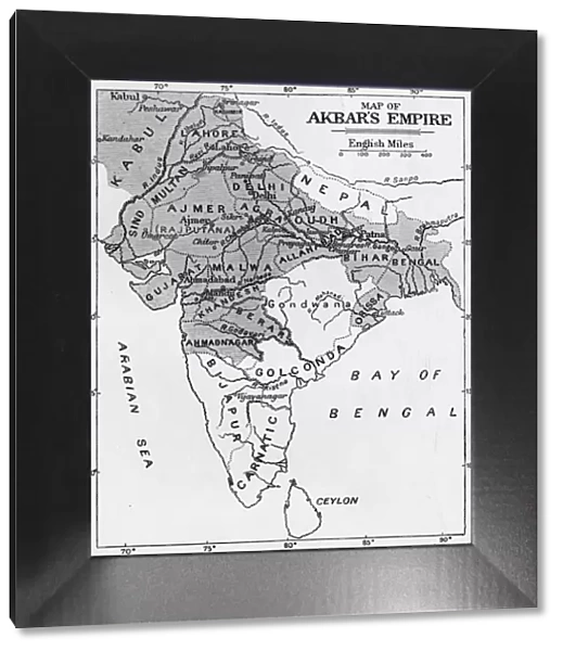 Map of Akbars Empire, c1912