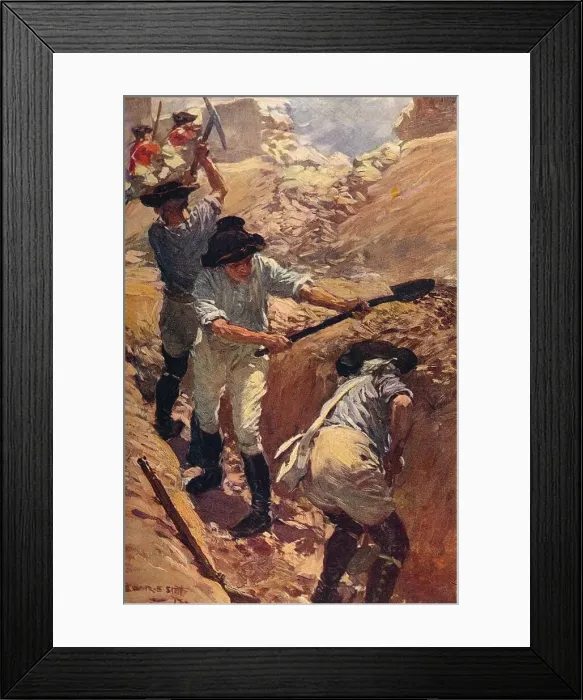 Framed Print : Clive in the Trenches at Arcot, 1751 (c1912) Framed Print : Clive in the Trenches at Arcot, 1751 (c1912)