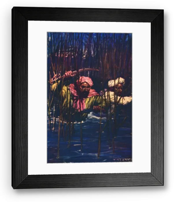 Framed Print : Kavanagh and Kunuji in the Swamp, 1857 (c1912) Framed Print : Kavanagh and Kunuji in the Swamp, 1857 (c1912)