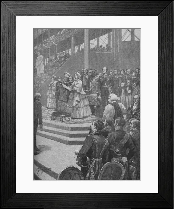 Framed Print : The Queen Opening The Crystal Palace, 1892. Artist: Henry Gillard Glindoni Framed Print : The Queen Opening The Crystal Palace, 1892. Artist: Henry Gillard Glindoni