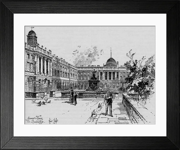 Framed Print : The Quadrangle, Somerset House, c1890. Artist: Herbert Railton Framed Print : The Quadrangle, Somerset House, c1890. Artist: Herbert Railton