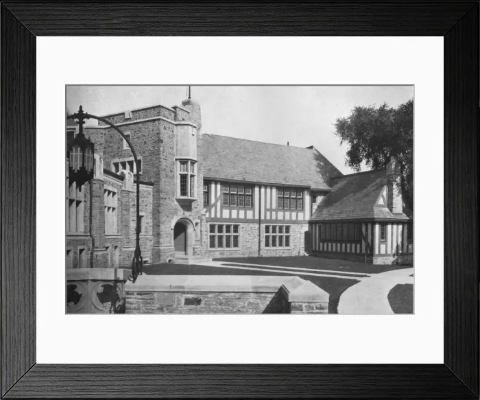 Framed Print : Sunday school wing from the south, 1922 Framed Print : Sunday school wing from the south, 1922