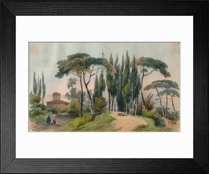 Framed Print : Villa Negroni a Rome, c19th century. Artist: Jean Jacques Champin Framed Print : Villa Negroni a Rome, c19th century. Artist: Jean Jacques Champin